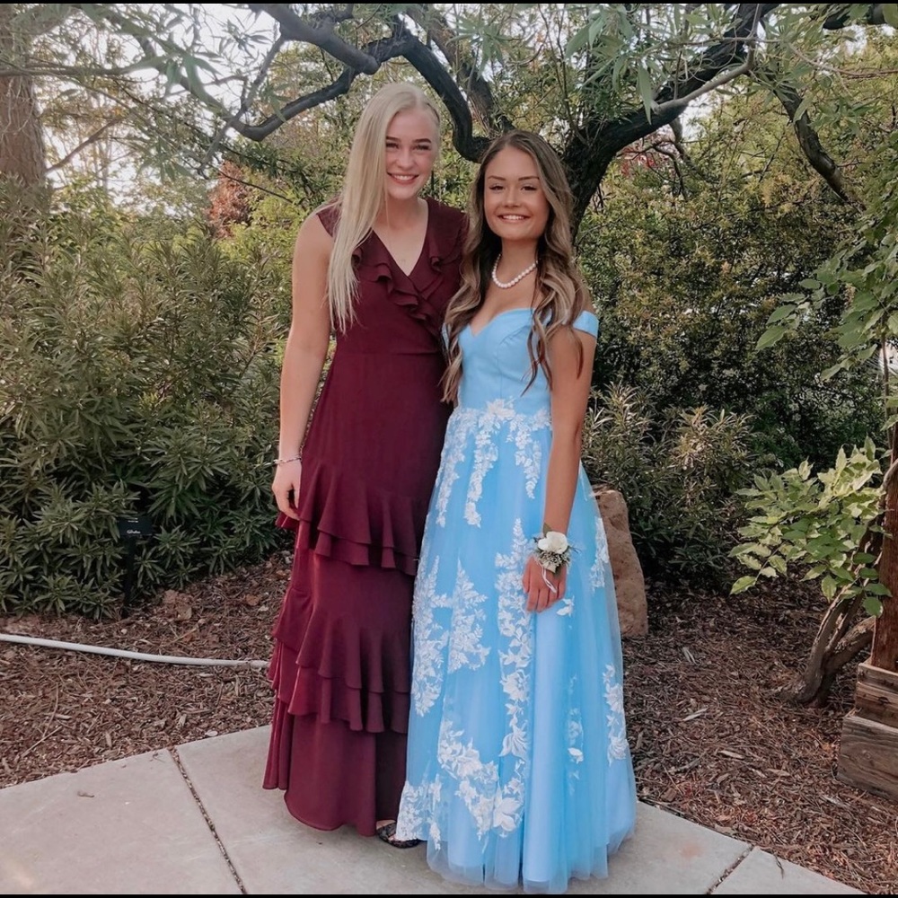 Blue prom dress